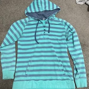 Green and gray sweater